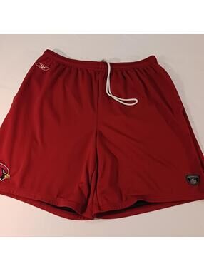 Reebok NFL Arizona Cardinals Practice Men's Shorts Embroidered Red Size X-Large